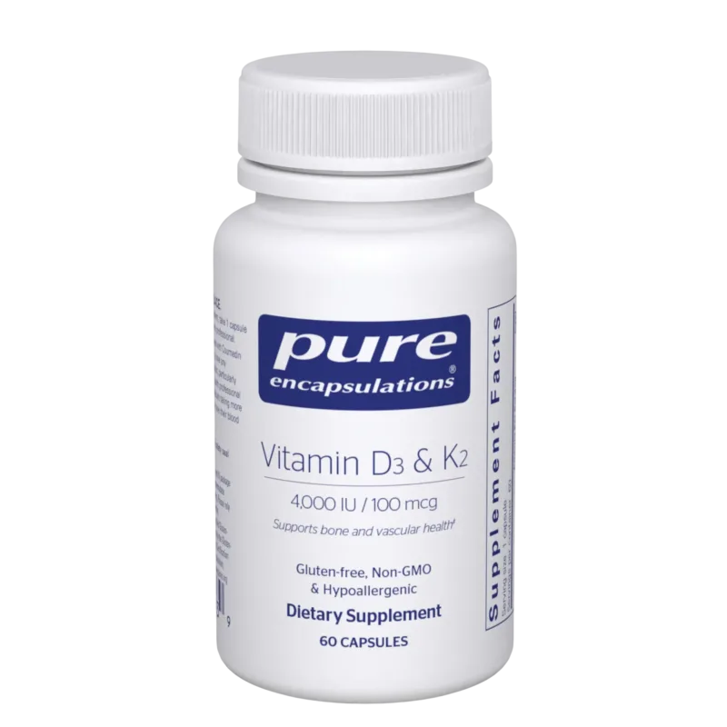 Pure Encapsulations Vitamin D3 K2 4000IU/100mcg, 60 капсул